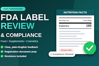 fda product label for fda compliance and prepare registration documents