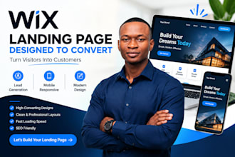 design wix landing page, sales page, lead generation page and carrd landing page
