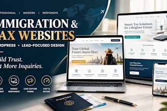 build a high converting immigration website and tax website on wordpress