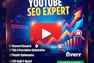 provide best youtube video SEO service for your channel
