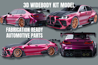 3d car model widebody kit car body kit fabrication automotive parts cad 3d print