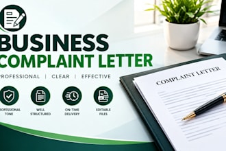 draft a professional complaint letter for a business dispute