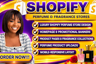 design a luxury shopify perfume and fragrance store