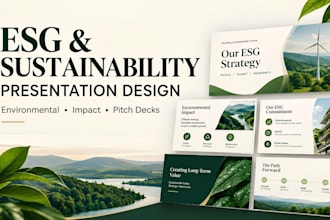 design professional environmental presentation powerpoint esg pitch deck