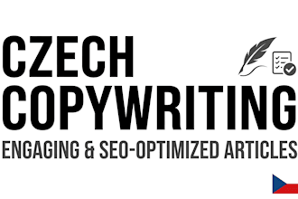 write engaging SEO blog posts and articles in czech