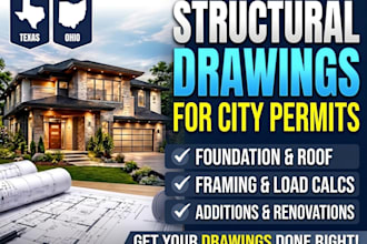 do structural engineering drawings as architect in texas ohio for city permit