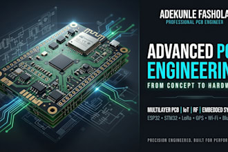 develop pcb engineer and multilayer pcb, embedded systems, iot and  rf hardware