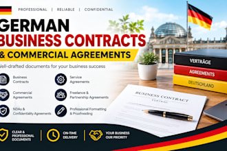 draft german business contracts and commercial agreements