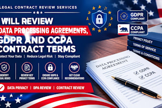 review data processing agreements, privacy terms, gdpr and ccpa contract terms