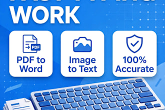 do fast and accurate typing, data entry and copy typing work