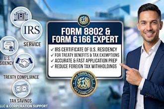prepare irs form 8802 for form 6166 US tax residency and treaty benefits