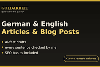 write clear german or english articles and blog posts