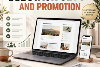 provide substack page setup and promotion for newsletter growth
