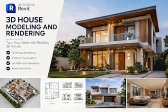 create 3d house models and architectural renderings using revit