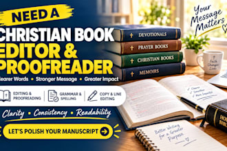 be your christian book editor and proofreader