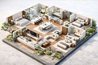 create 3d floorplans isometric architectural renderings and real estate model