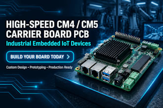 build high speed cm4 cm5 carrier board pcb for industrial embedded iot devices