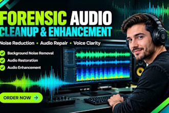do forensic audio cleanup, noise reduction, audio repair, and audio restoration