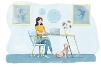 do a traditional watercolor illustration