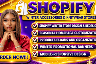 design shopify winter accessories and knitwear stores