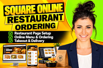 set up a square online restaurant website and ordering