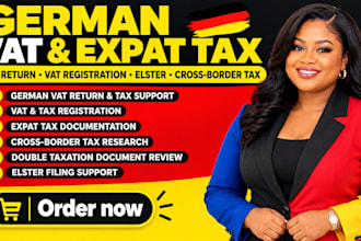 do german vat return, registration, expat tax elster filing and cross border tax