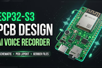 design an esp3 s3 ai voice recorder pcb with audio and usb