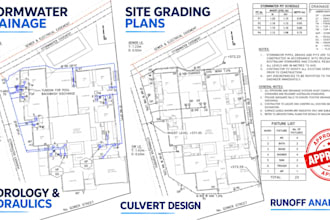 do stormwater drainage culvert site grading plans hydrology hydraulic runoff