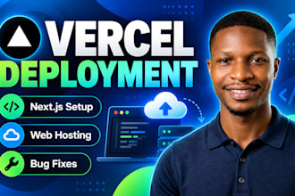 do vercel deployment, next js setup and web hosting on vercel