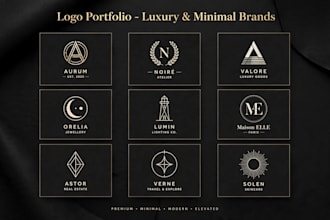 design modern luxury minimal logo and brand identity