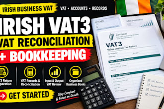 prepare irish vat3 returns, vat reconciliation and bookkeeping