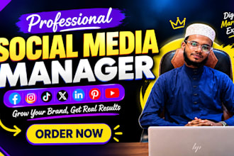 be professional social media manager and in case business group