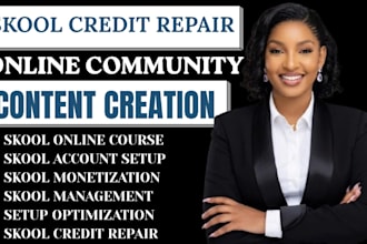 skool community, skool, skool credit repair, skool setup, credit repair