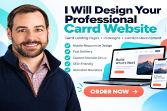 design carrd website, carrd landing page, fix or redesign your carrd site expert