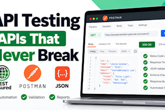 api testing and automation with rest assured, postman jmeter