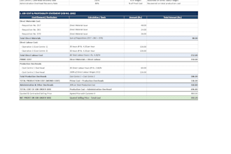 do professional job costing, product pricing, and financial analysis