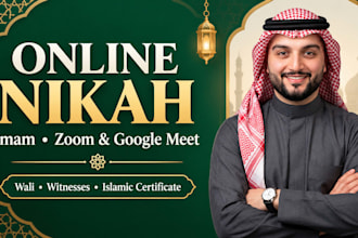 perform online nikah with imam, wali, witnesses and islamic certificate