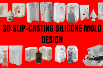design slip casting mold silicone mold ceramic pottery 3d cad model 3d printing