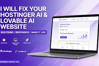 fix hostinger ai bug and make website live