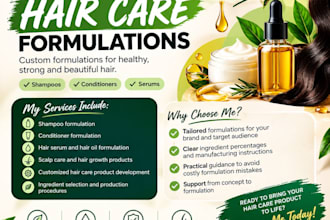 healthy hair care product formulation shampoos, conditioners serums