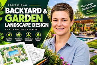 design your backyard and garden landscape as landscape architect