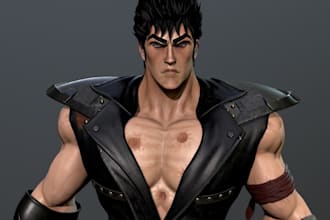 do 3d character retopology, pbr texturing your 3d model and uv mapping