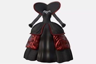 create 3d clothing mockups, womens dress design and realistic garment renders