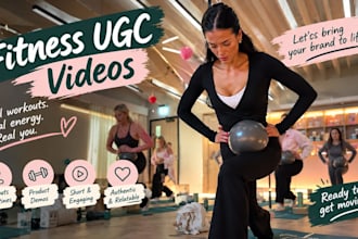 create authentic fitness ugc videos for workout brands, products and social ads