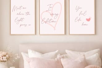 design printable wall art for etsy shops and businesses
