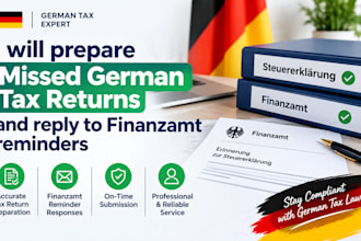prepare missed german tax returns and reply to finanzamt reminders