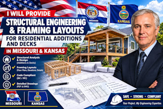 provide structural engineering and framing layouts for residential additions a