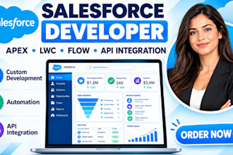 be your salesforce developer for apex, lwc, flow, salesforce API integration