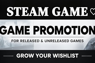 indie game marketing, market steam game promotion for steam wishlist promotion