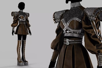 use clo 3d for 3d clothing, 3d garment, 3d outfit, mesh clothing for second life